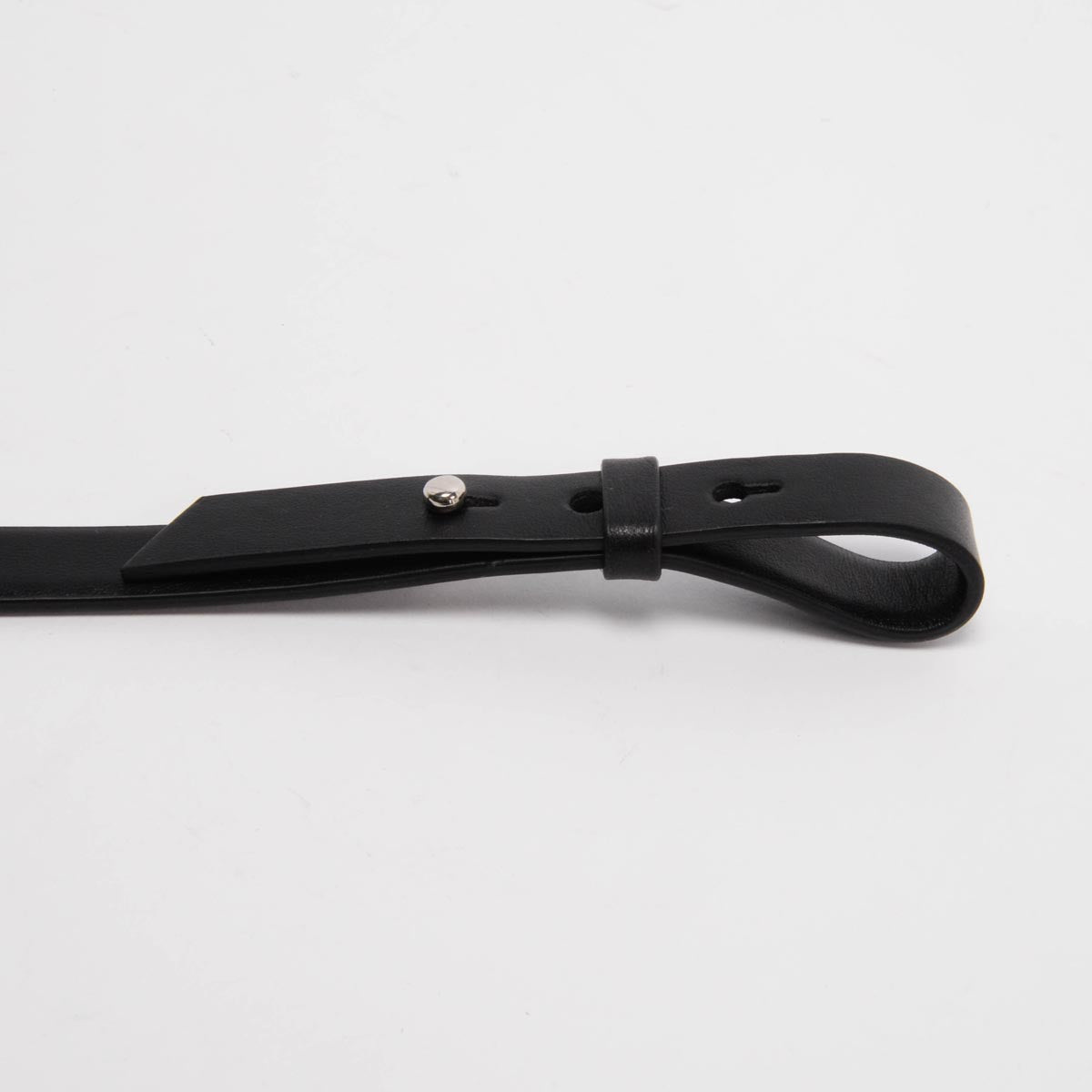 Prada Black Leather Harness Buckle Belt