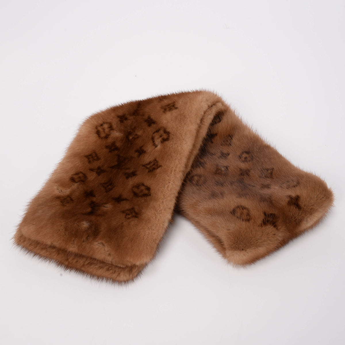 Louis Vuitton Brown Monogram Mink Scarf