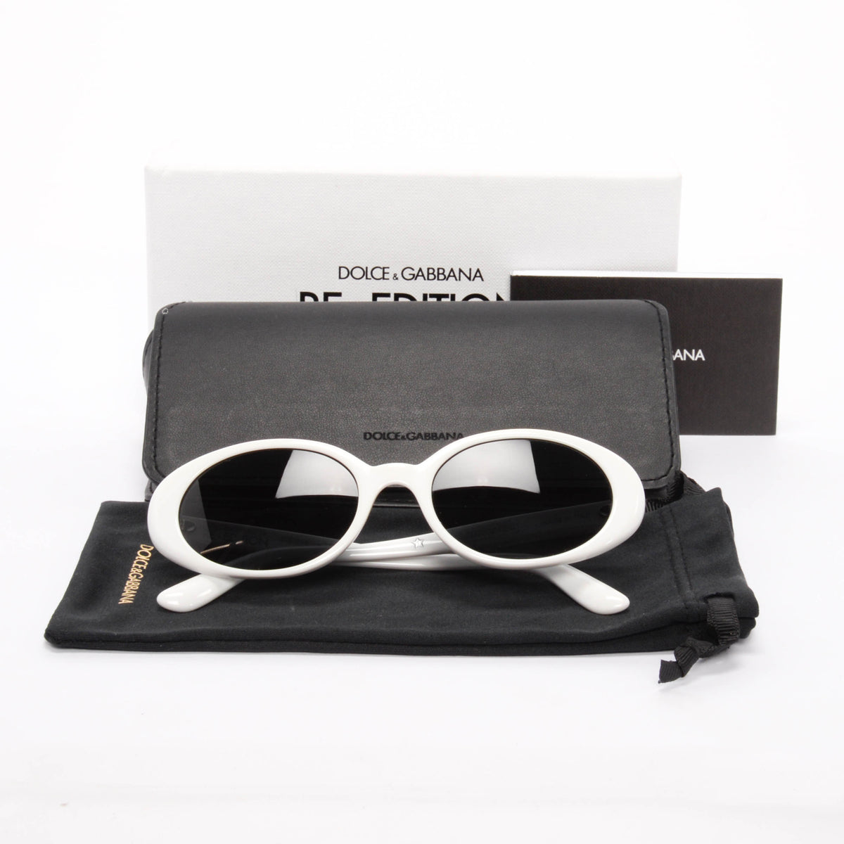 Dolce & Gabbana White Re-Edition DNA Sunglasses