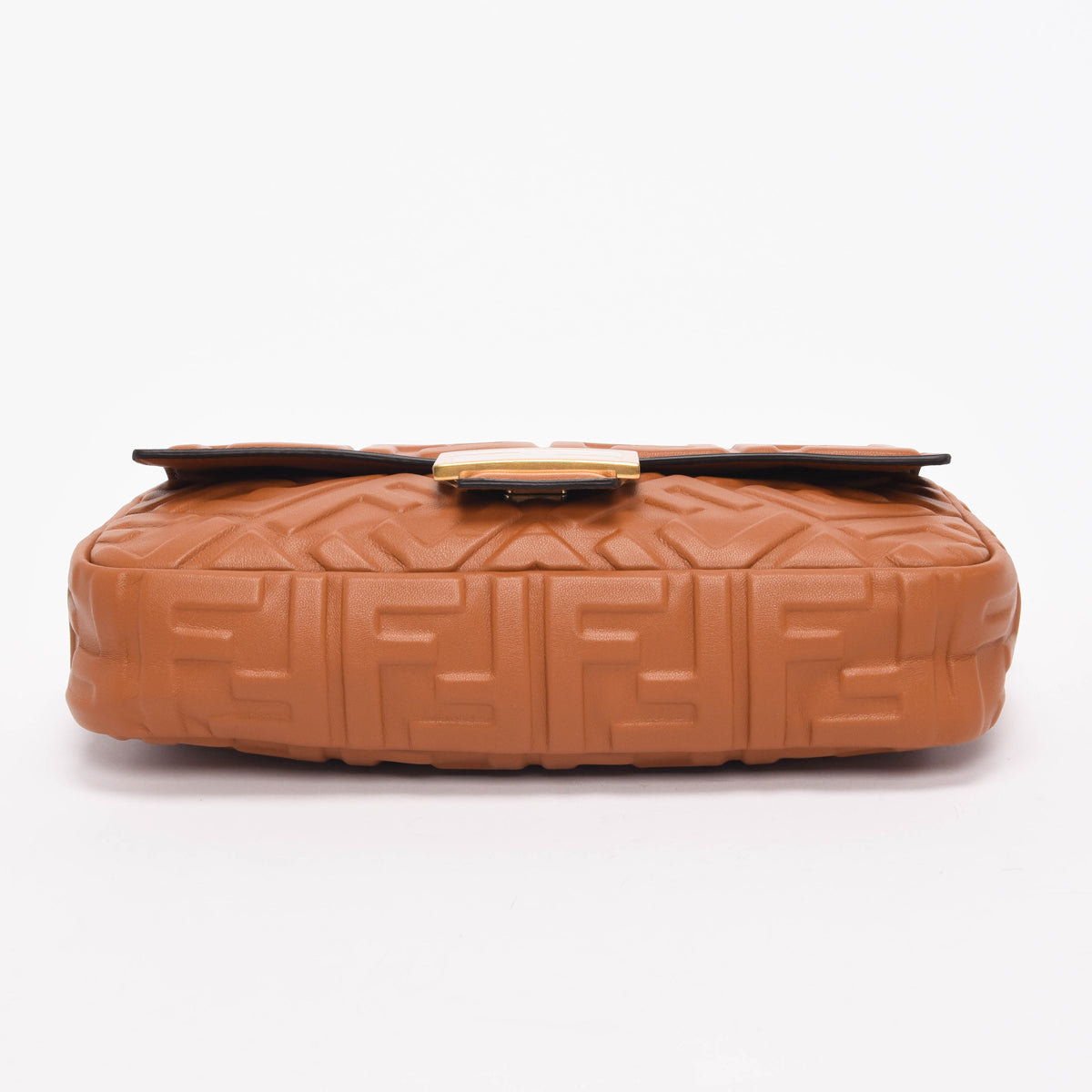 Fendi Brandy Nappa FF Embossed Baguette Bag