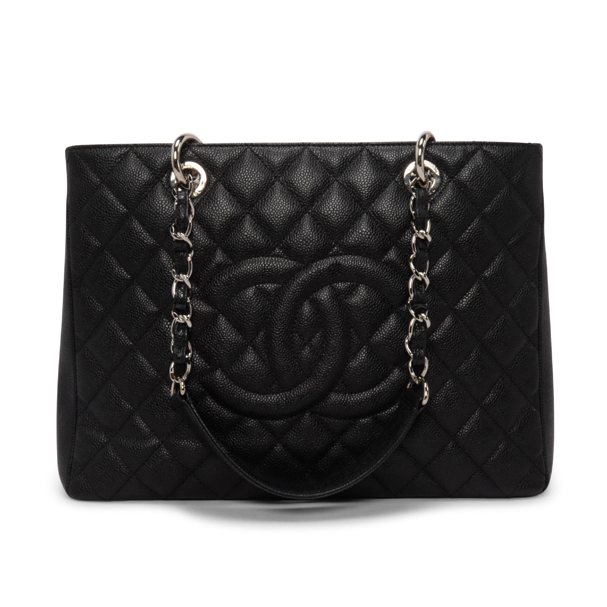 Chanel Black Quilted Caviar Grand Shopping Tote