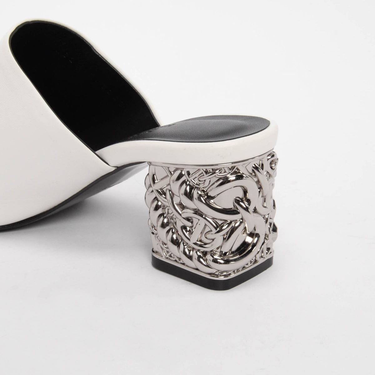 Hermes White Lambskin Glossy 60 Sandals 38
