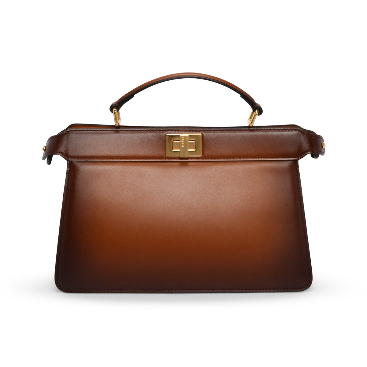 Fendi Brown Ombre Shiny Nappa Peekaboo ISeeU East-West Bag