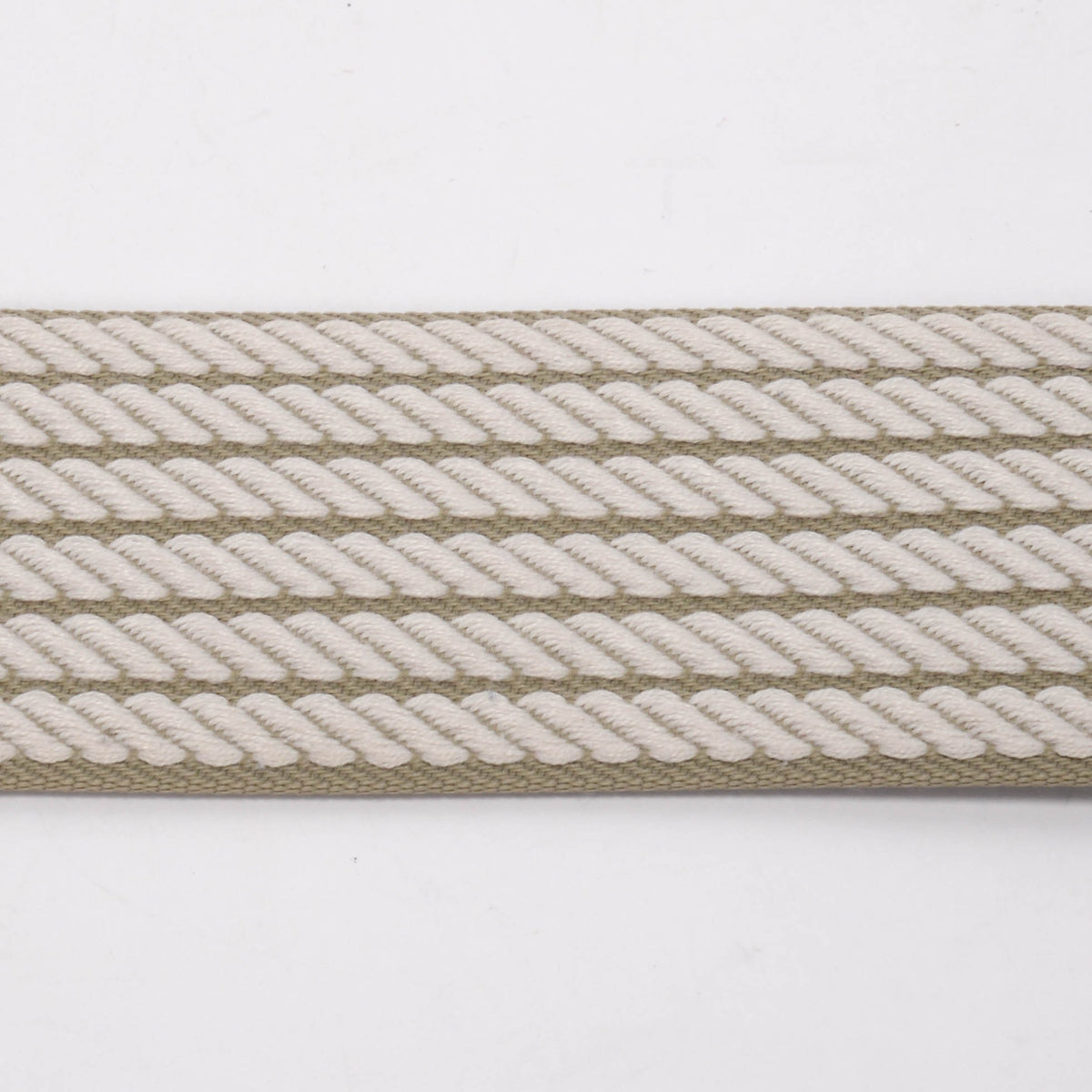 Hermes Beige Marfa & Gris Pale Canvas Sangle Cordage 50mm Bag Strap