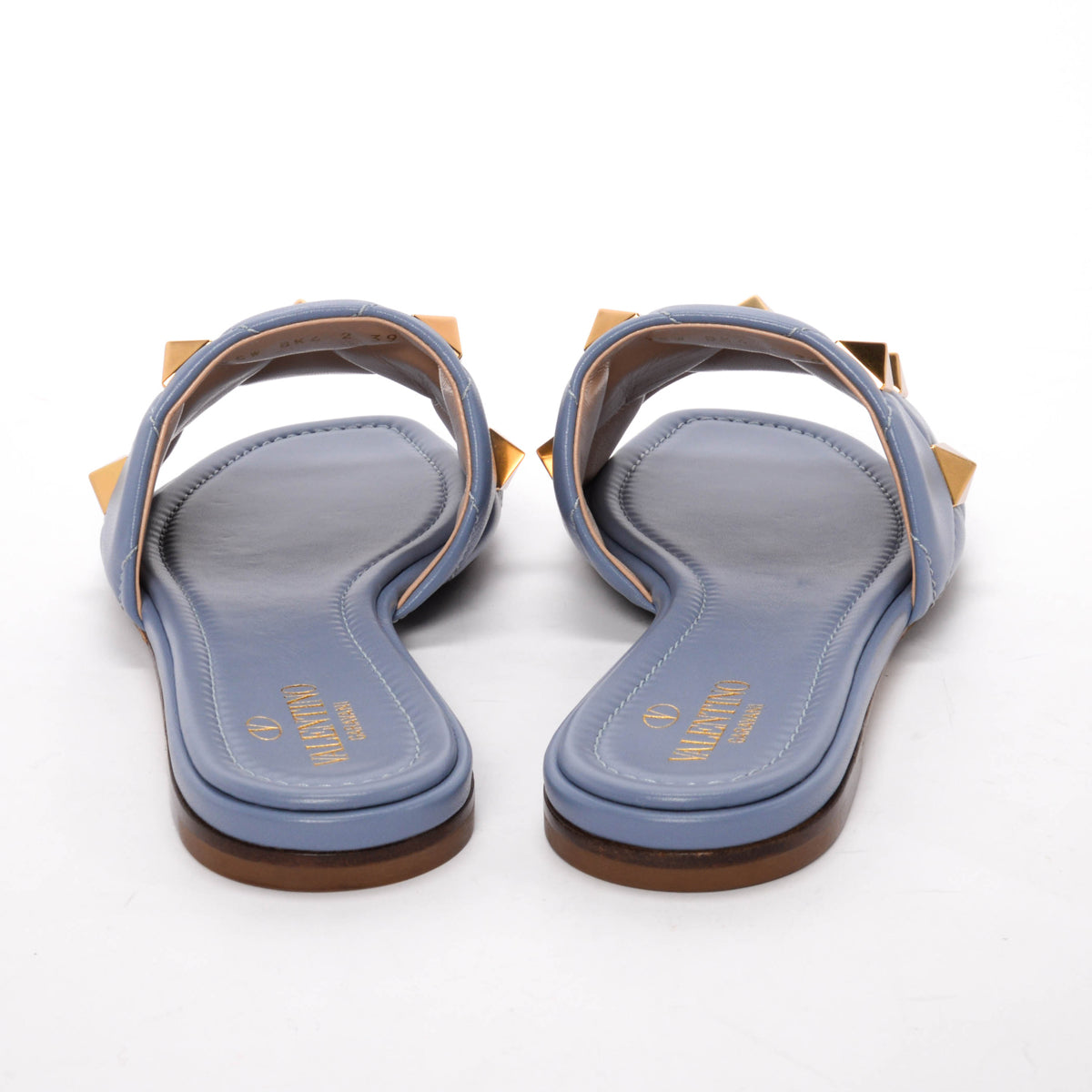 Valentino Niagara Lambskin Roman Stud Flat Slides 39