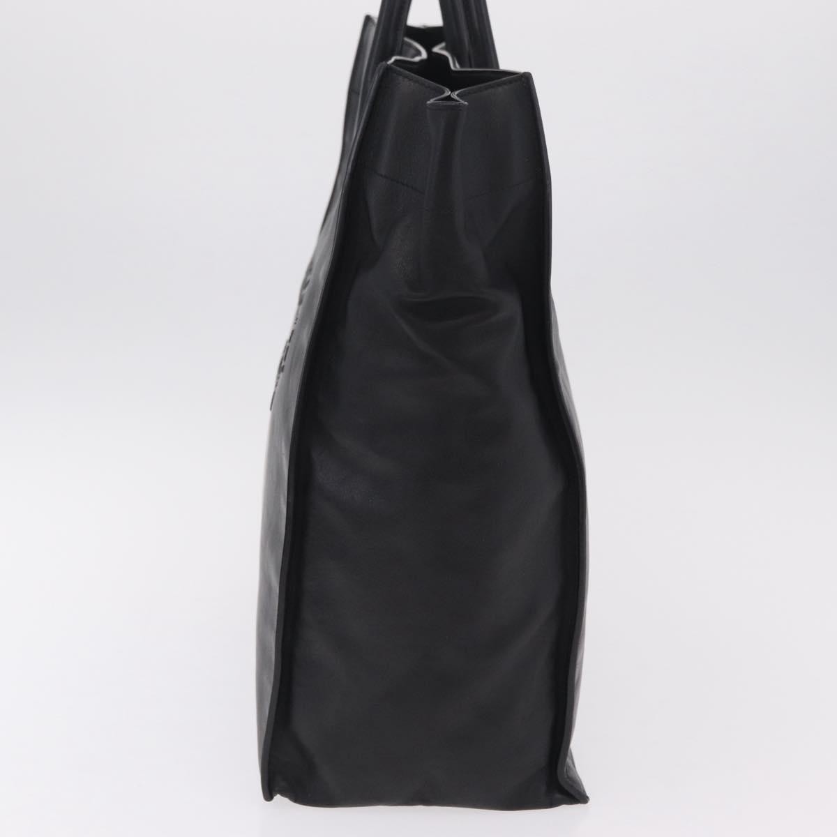 Saint Laurent Black Embossed Leather Rive Gauche Shopper Tote