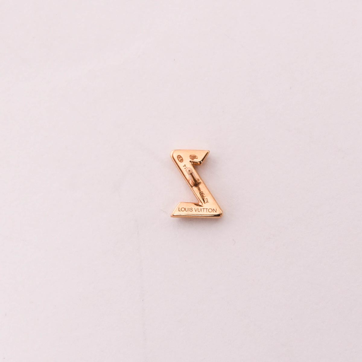 Louis Vuitton 18k Pink Gold LV Volt Upsidedown Stud Earrings