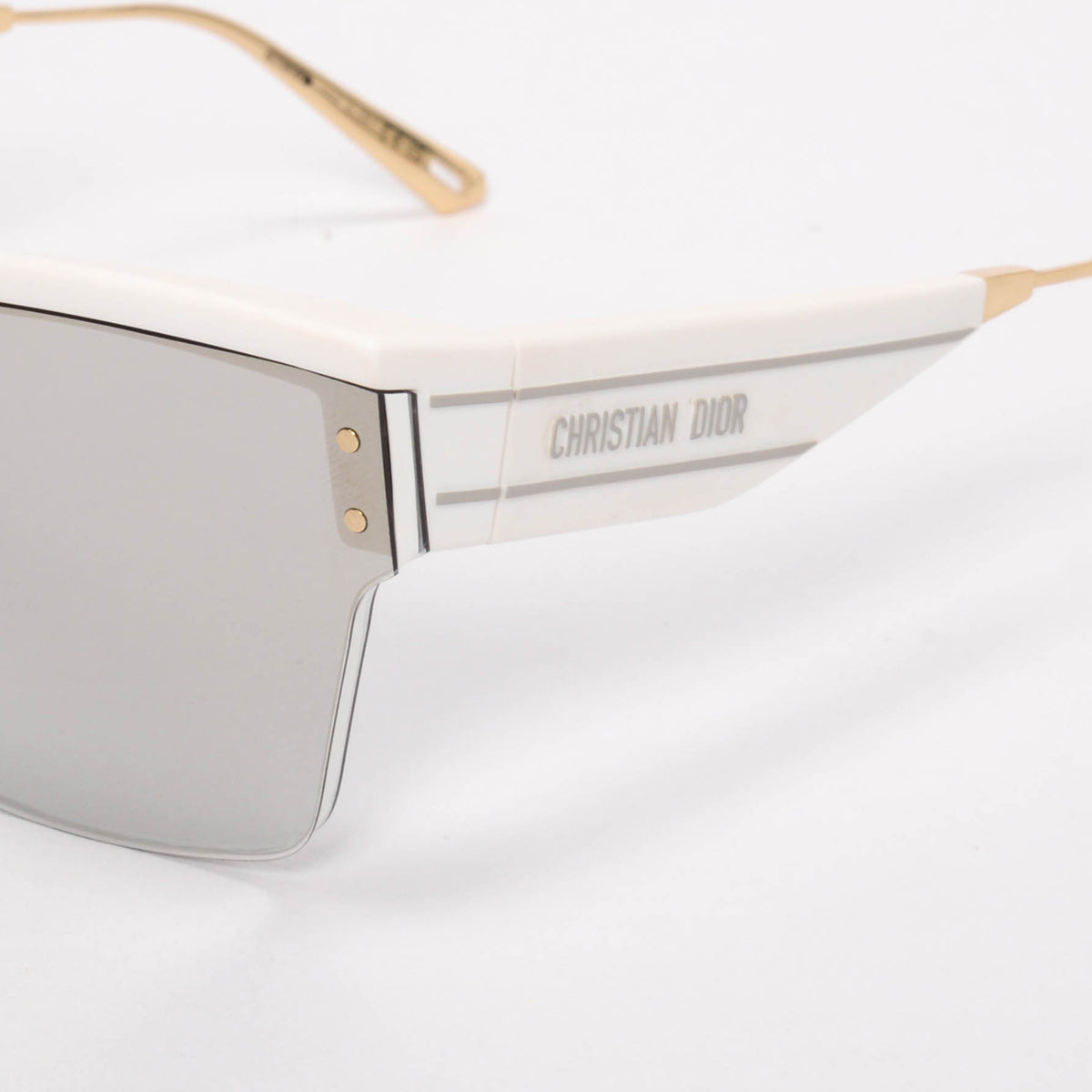 Dior White DiorClub Square Shield Sunglasses