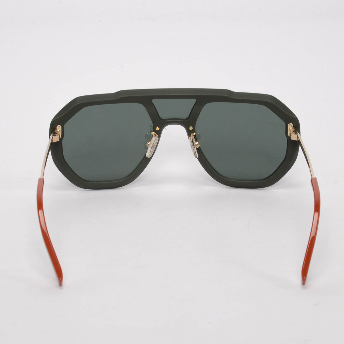 Fendi Green Acetate FF Aviator Sunglasses