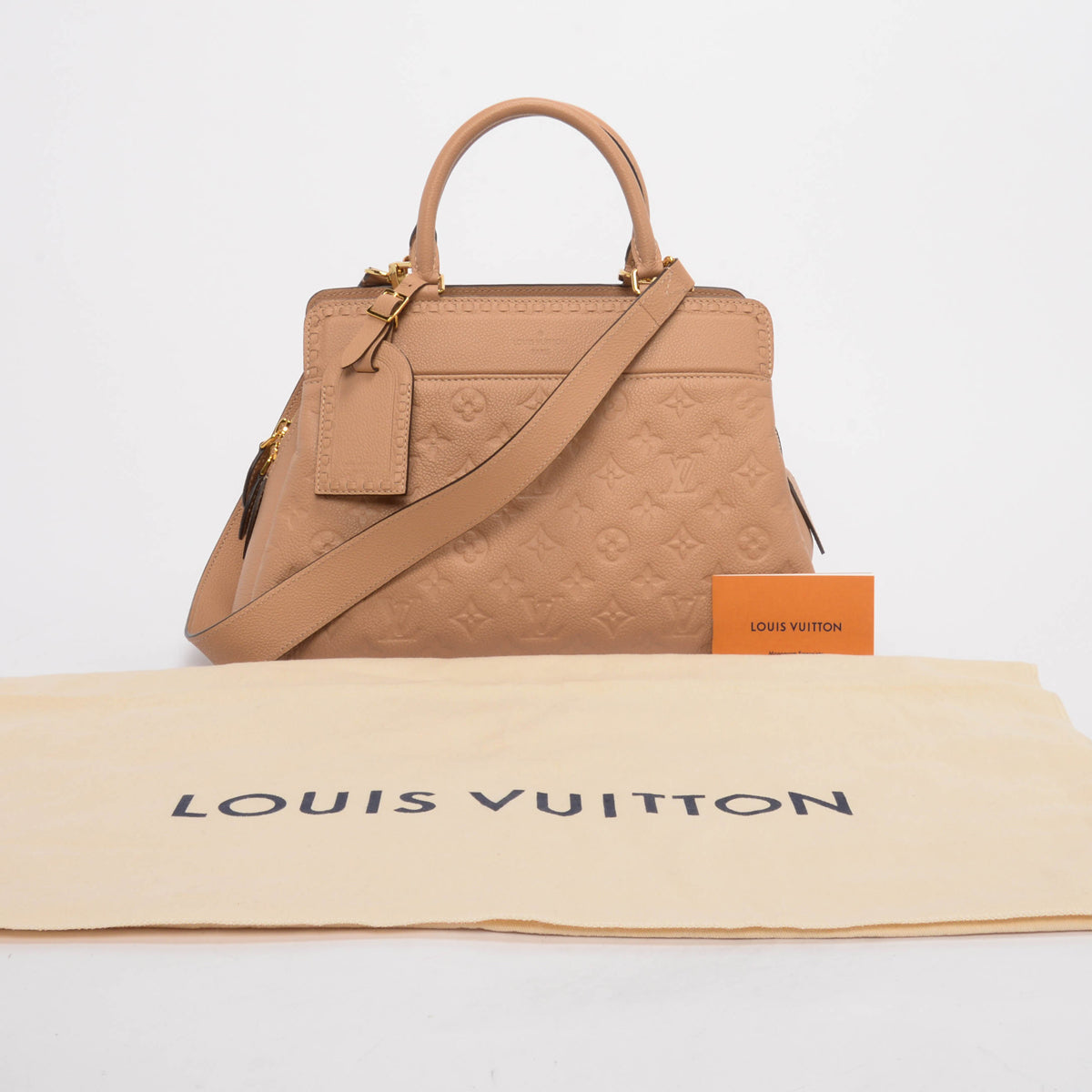 Louis Vuitton Dark Beige Monogram Empreinte Vosges MM Bag