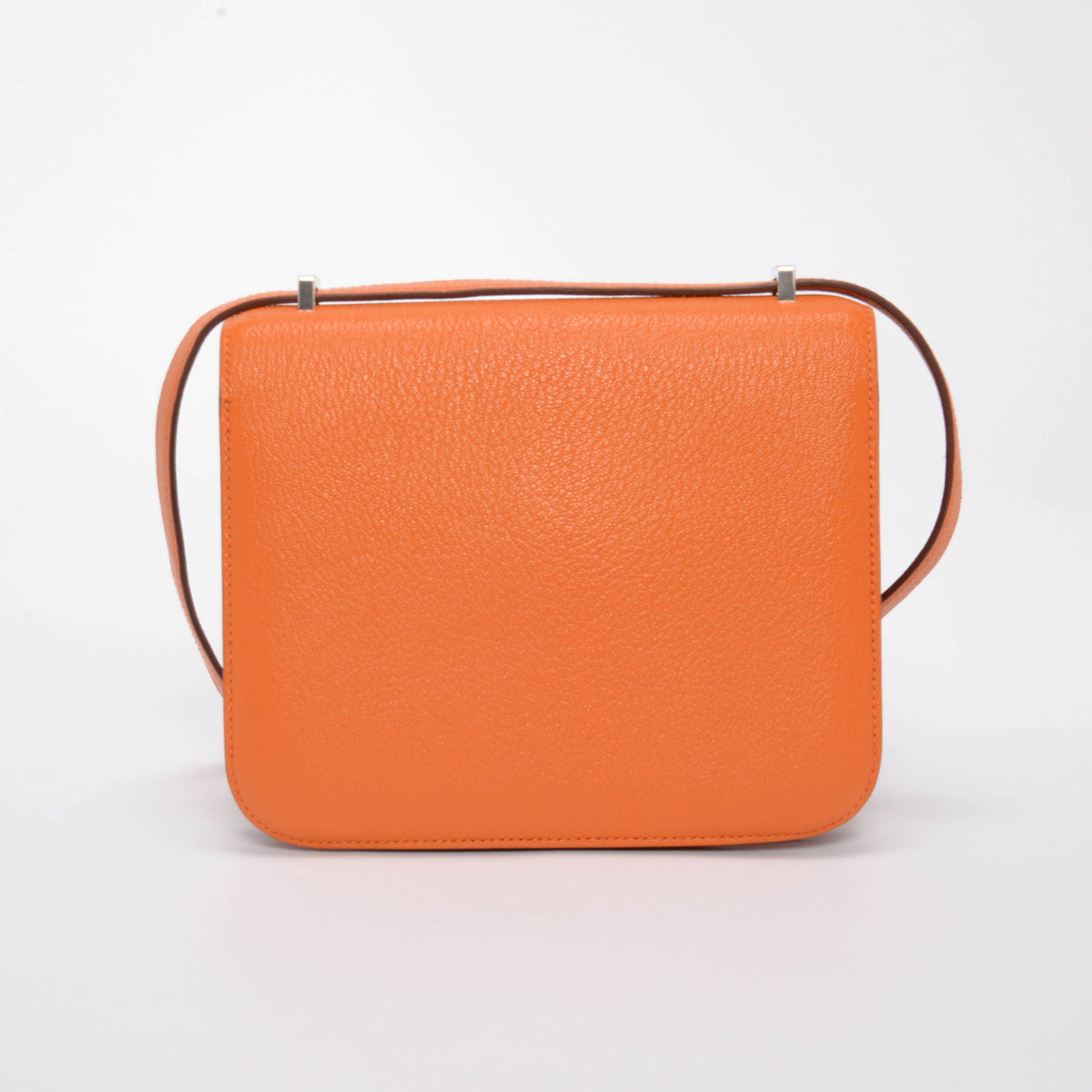 Hermes Orange & Rose Azalee Chevre Mysore Verso Constance 18