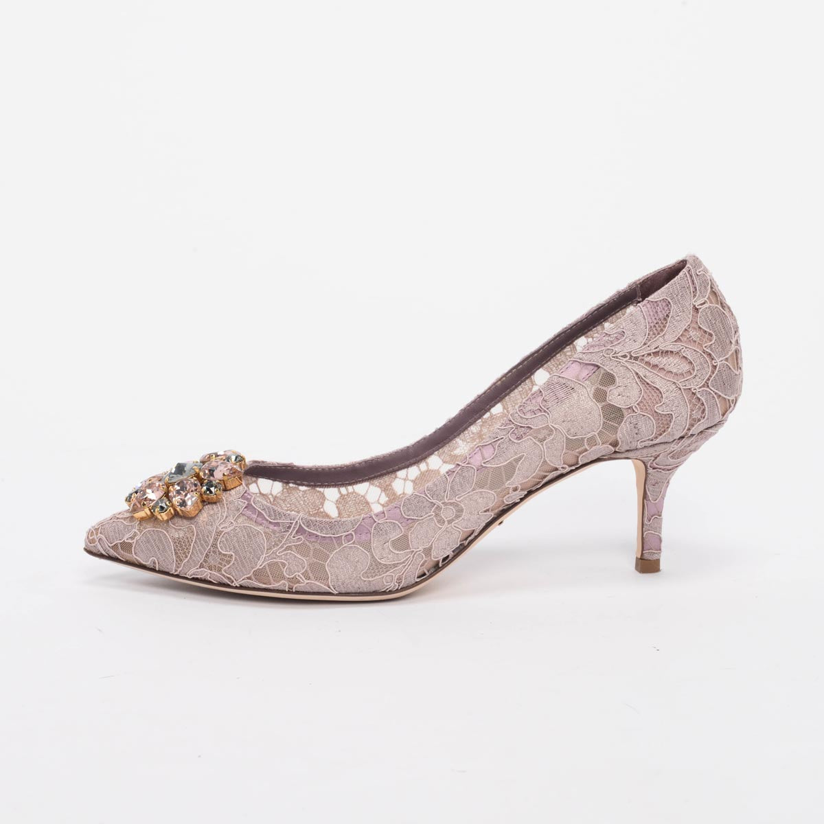 Dolce & Gabbana Blush Lace Bellucci Pumps 39