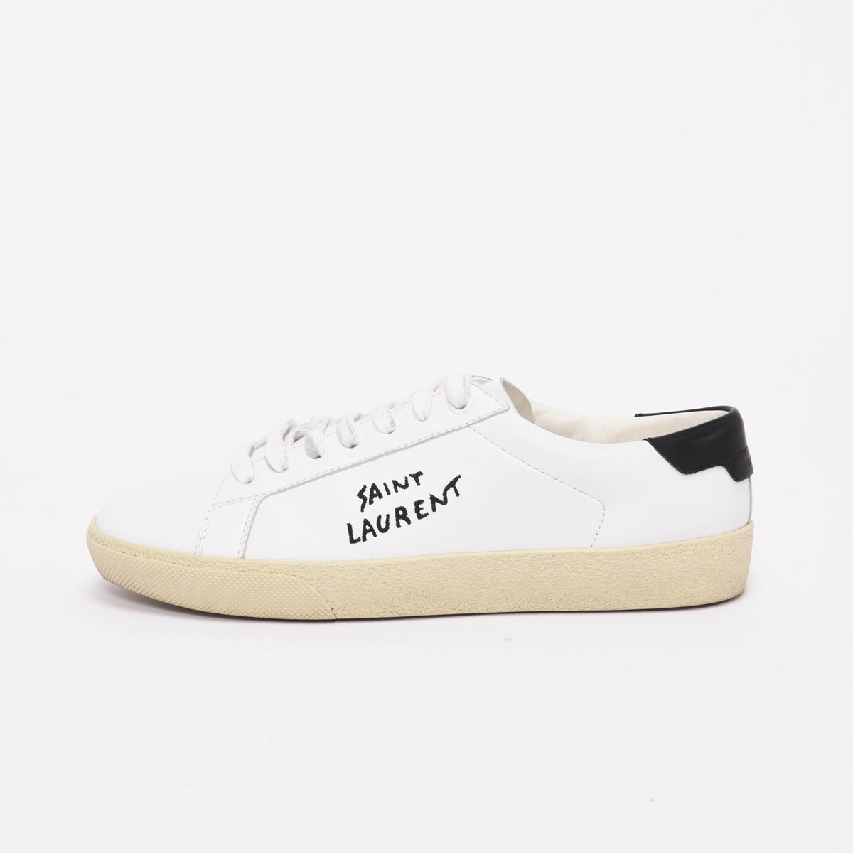 Saint Laurent White Leather Andy Sneakers 38.5