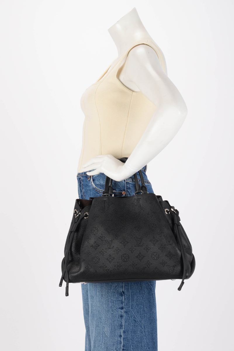 Louis Vuitton Black Mahina Calfskin Bella Tote