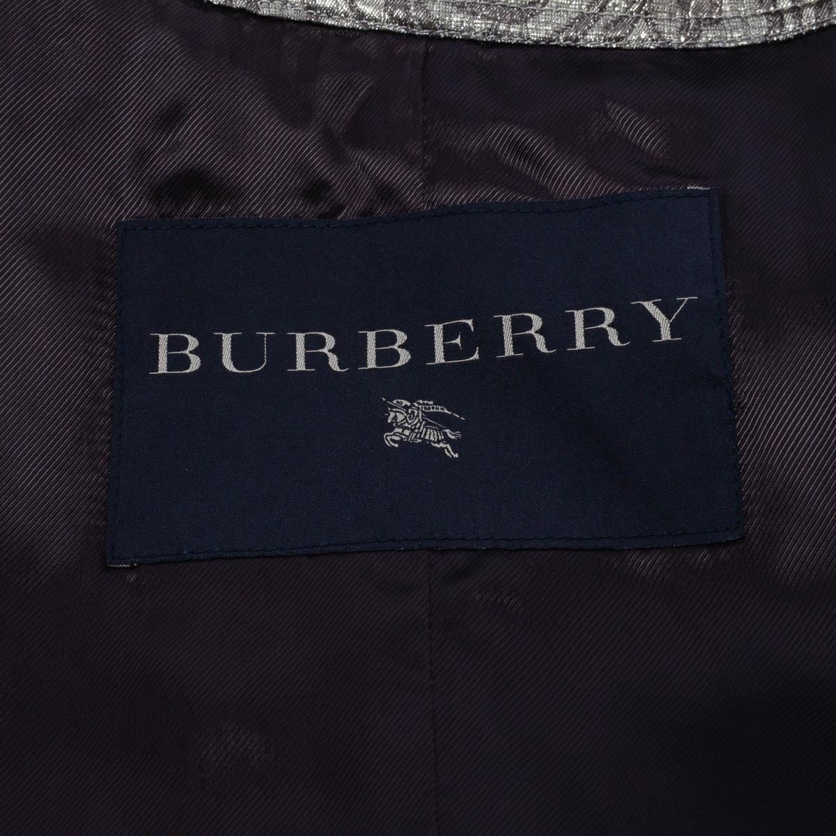 Burberry Gold Metallic Jacquard Cape Trench Coat IT 42