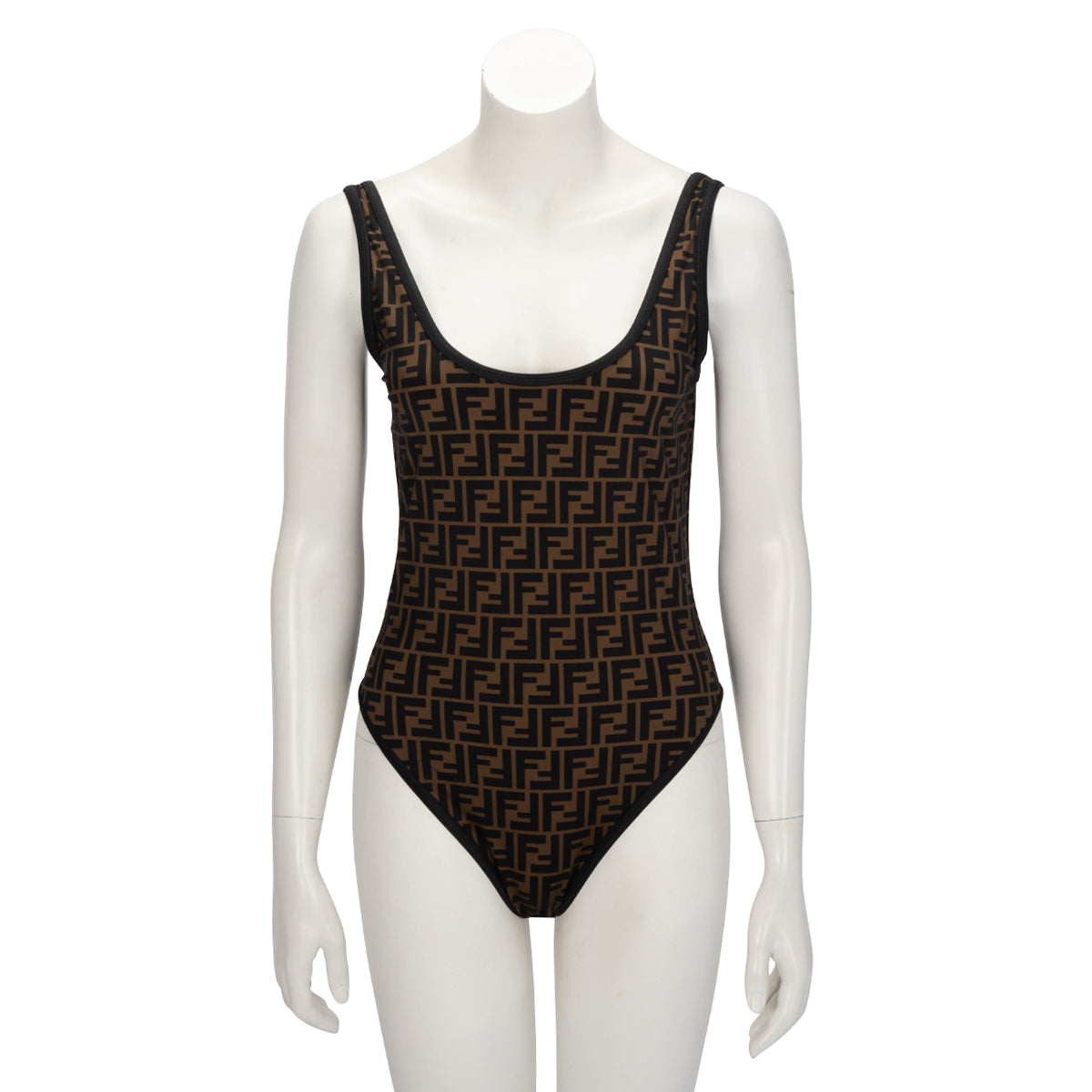 Fendi Tobacco Lycra FF Reversible Swimsuit IT 46