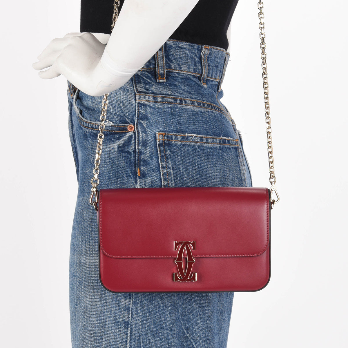 Cartier Cherry Red Calfskin C de Cartier Mini Bag