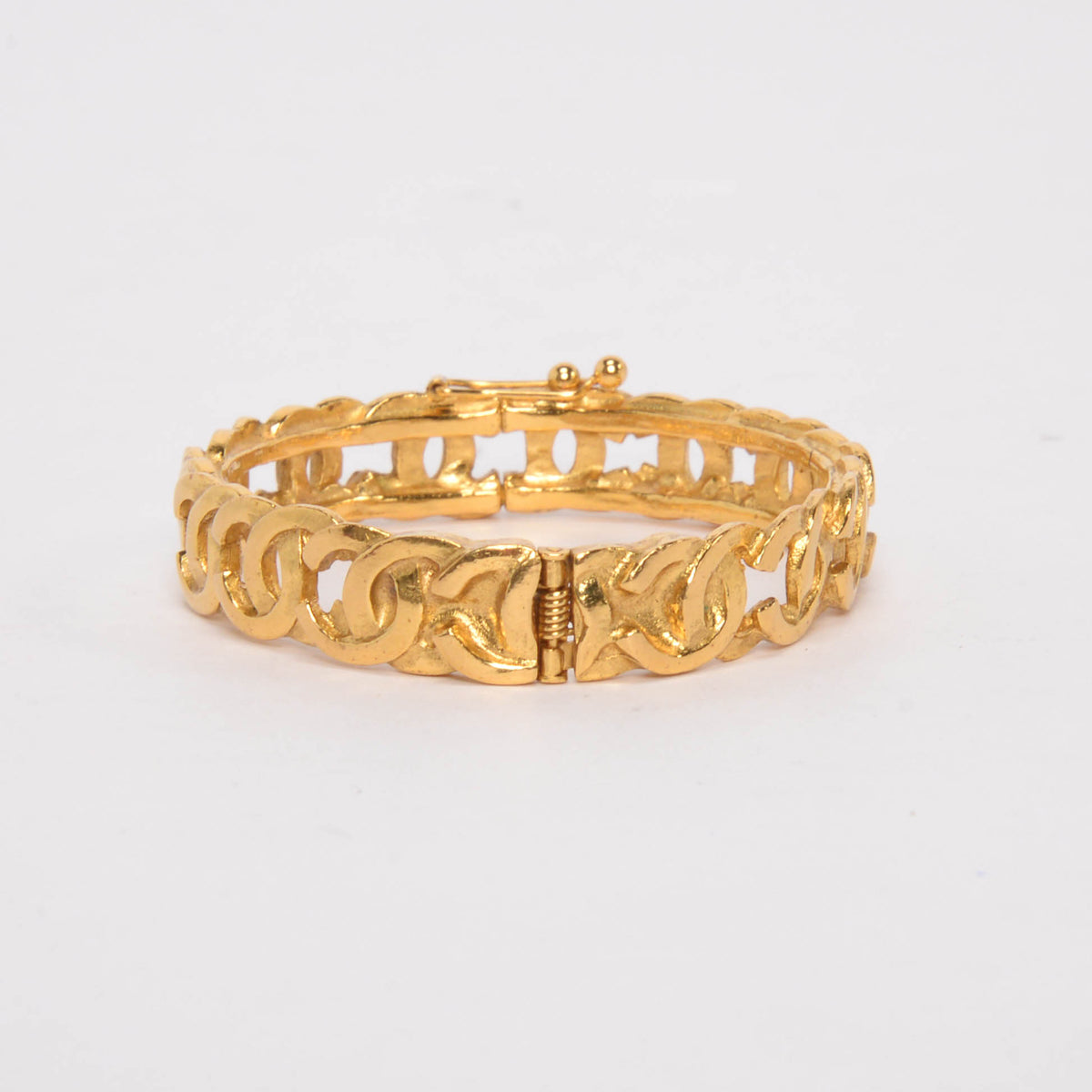 Chanel Vintage Gold Plated CC Bracelet