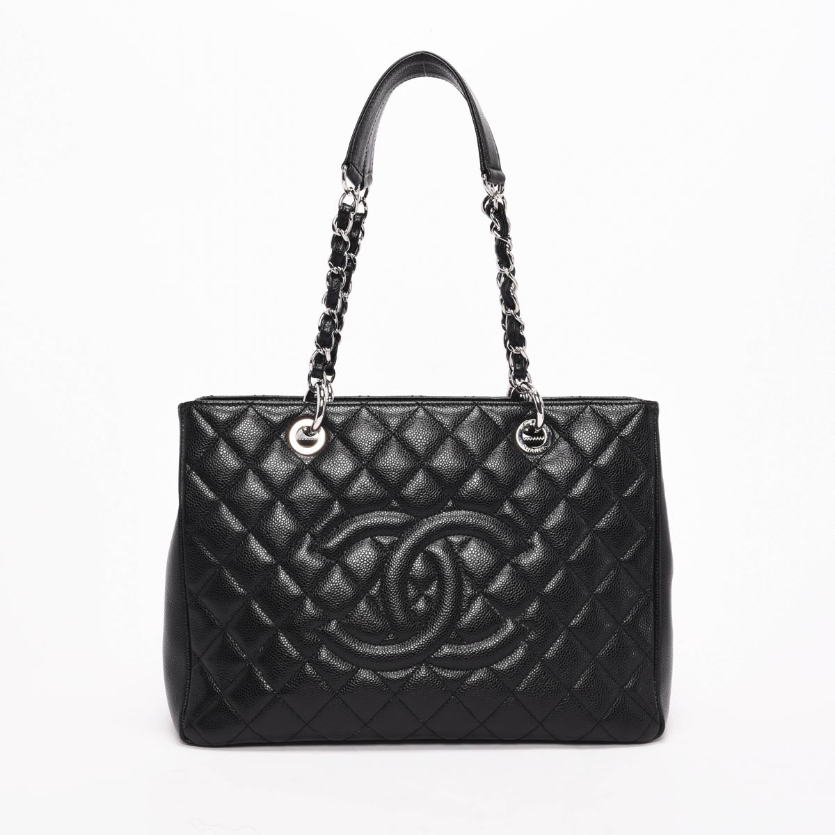 Chanel Black Quilted Caviar Grand Shopping Tote