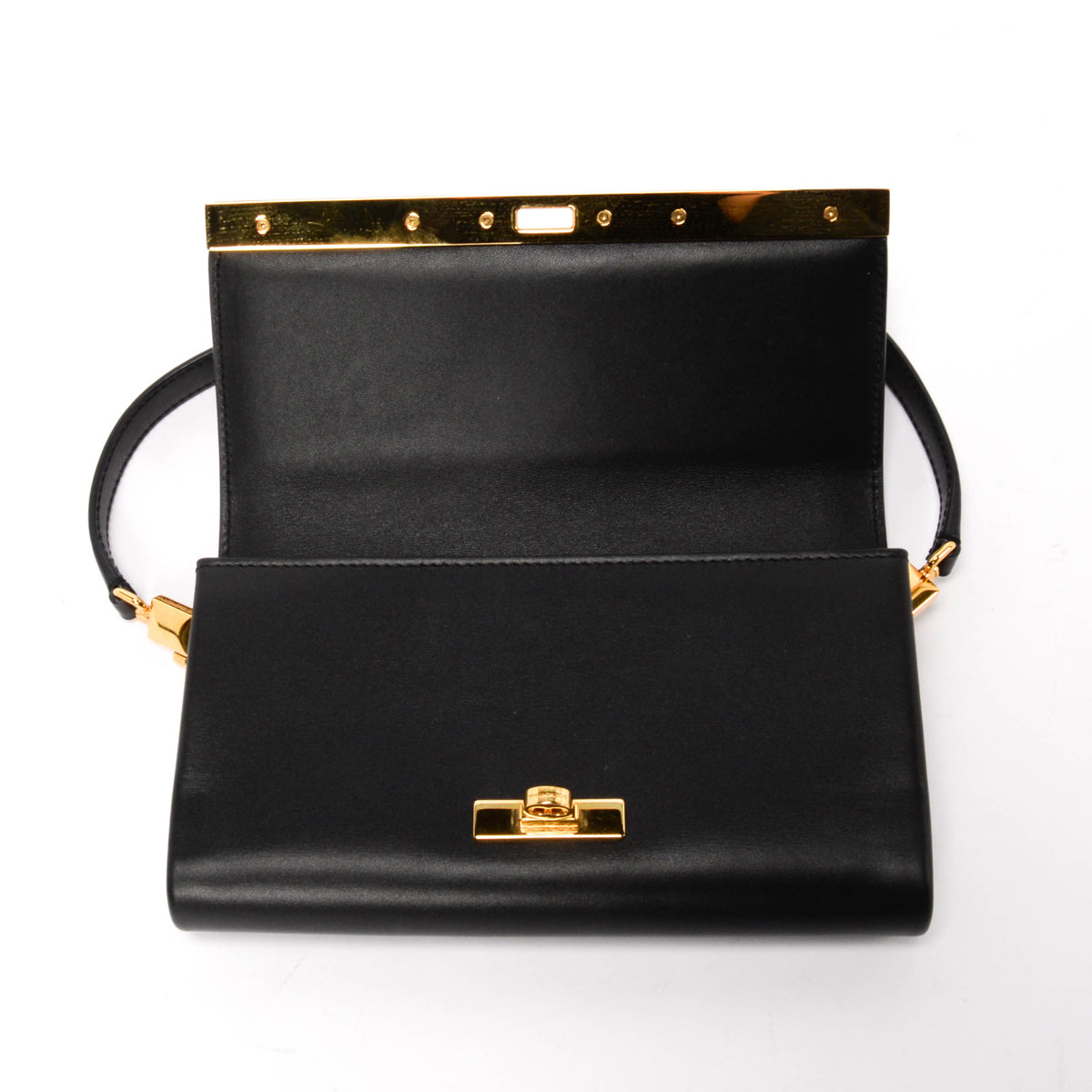 Dolce & Gabbana Black Leather Marlene Shoulder Bag