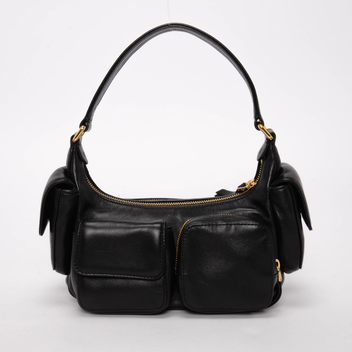 Miu Miu Black Nappa Leather Pocket Bag