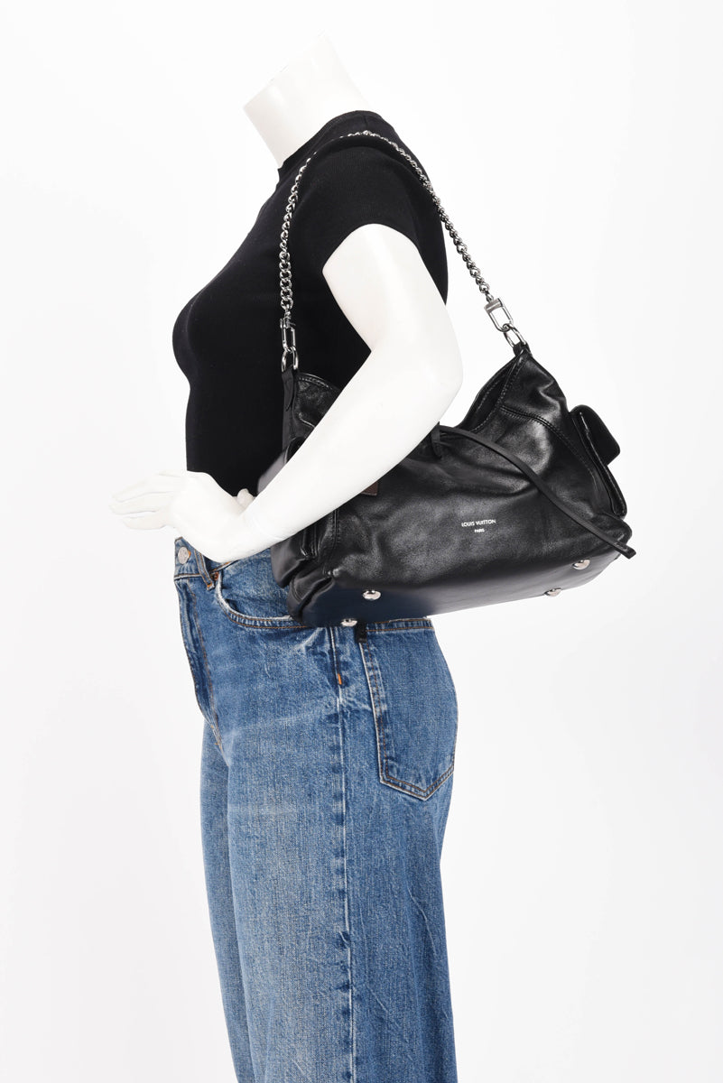 Louis Vuitton Black Lambskin CarryAll Cargo Vibe PM