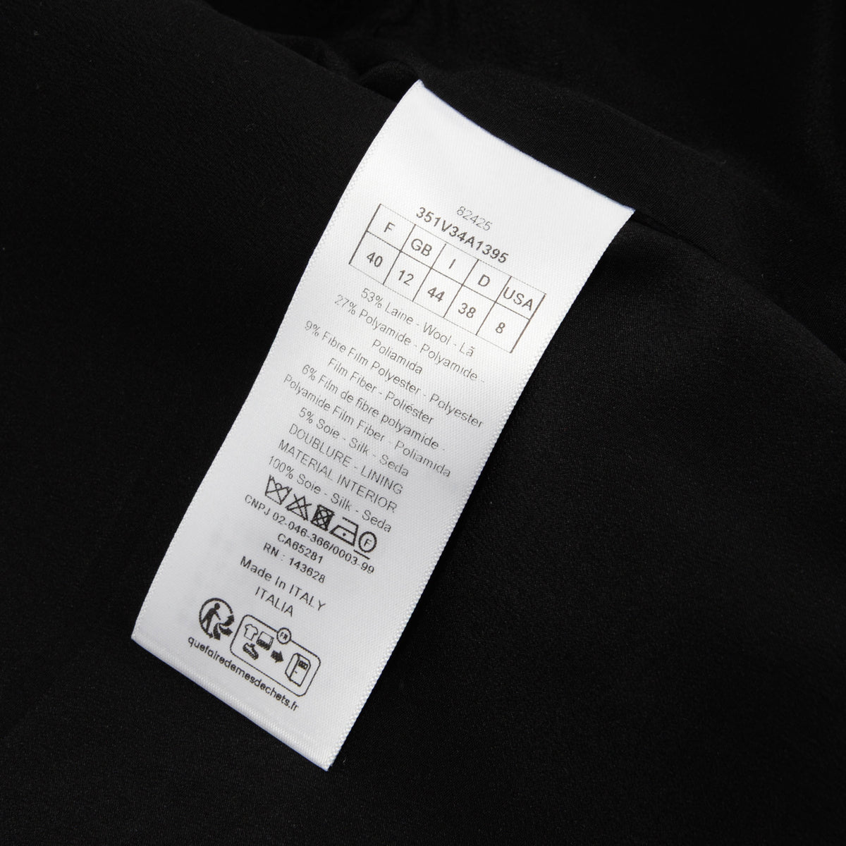 Dior Black Lurex Tweed Cropped Jacket FR 40