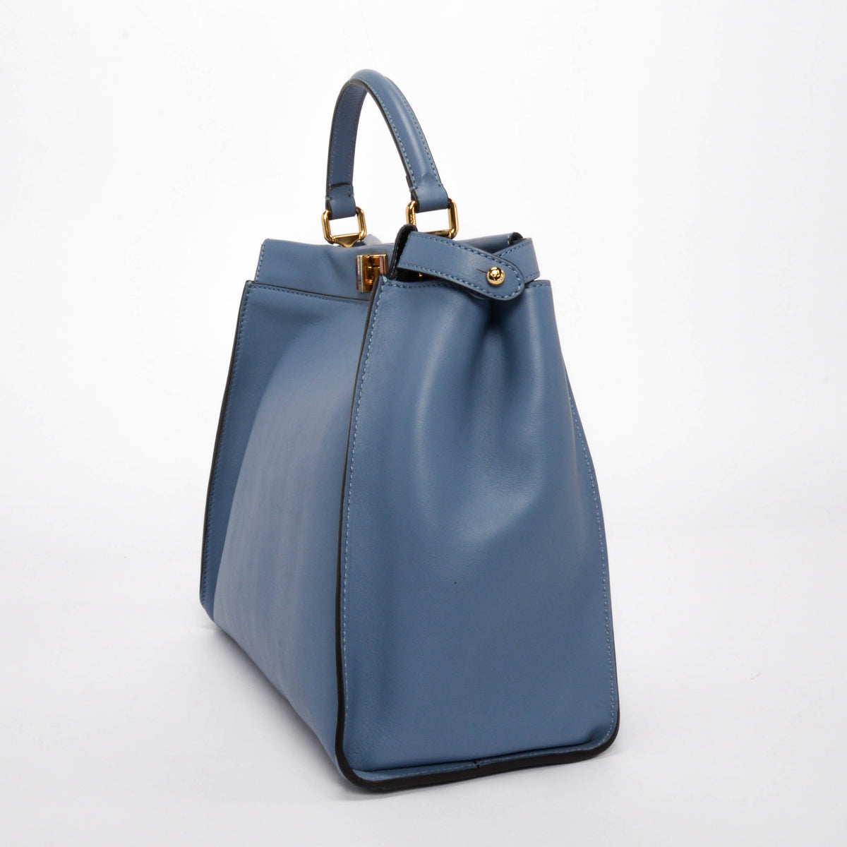 Fendi Light Blue & Tortoiseshell Calfskin Large Peekaboo Bag