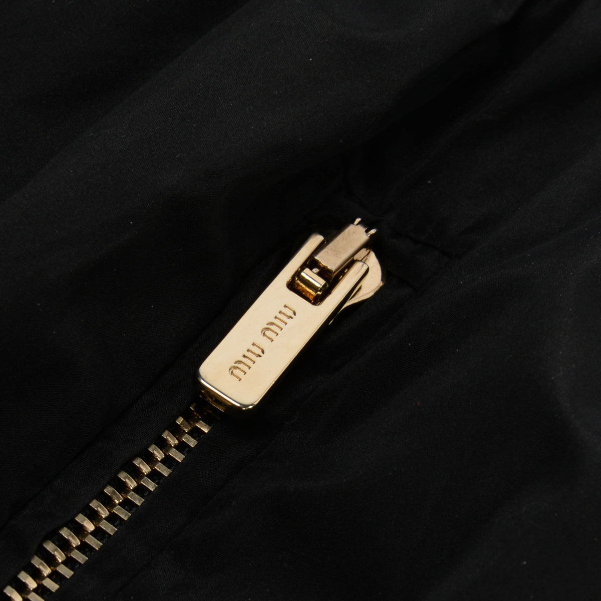 Miu Miu Black Technical Silk Logo Mini Skirt IT 36