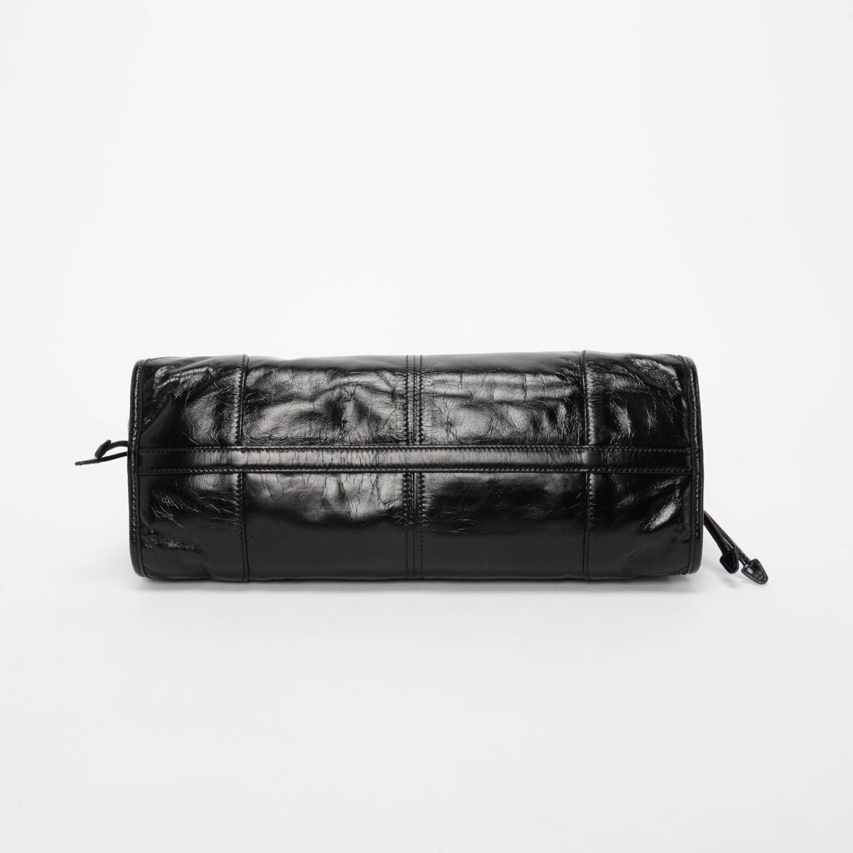 Prada Black Glossy Leather Medium Bonnie Bag