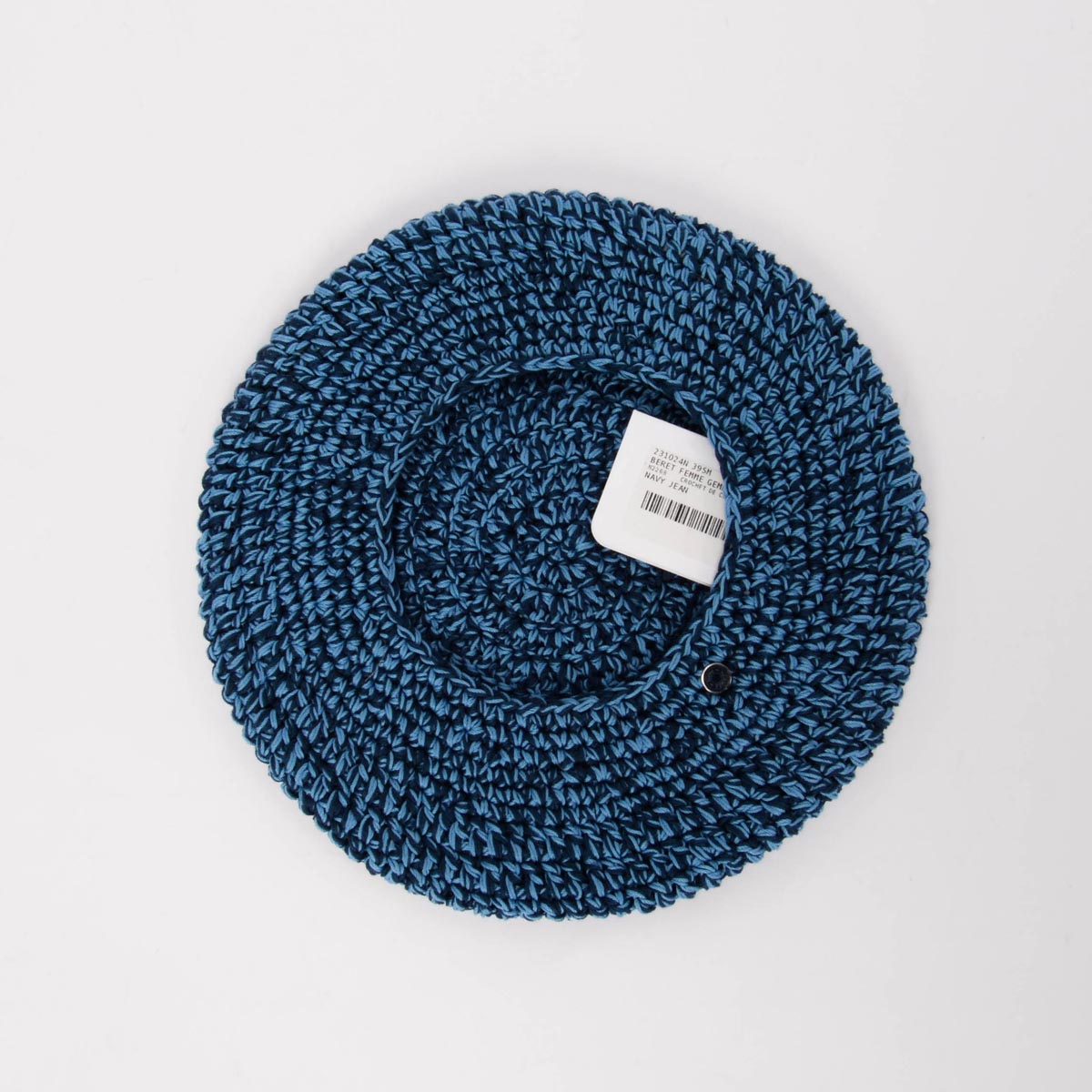 Hermes Navy & Blue Jean Crochet Classic Beret