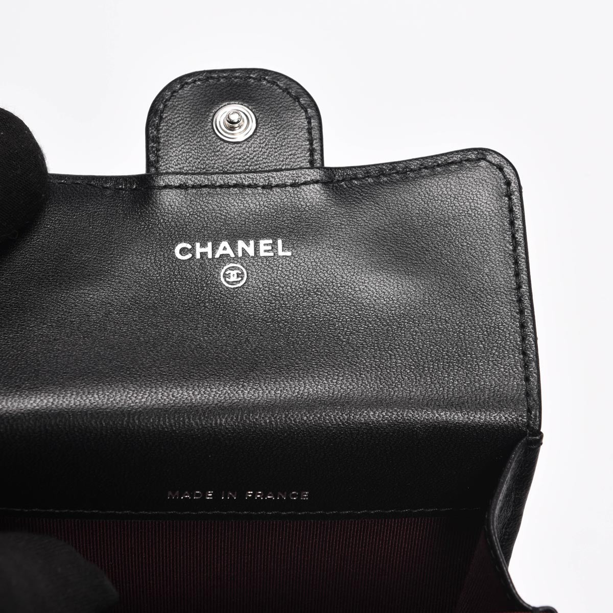 Chanel Black Quilted Lambskin Classic Flap Card Holder