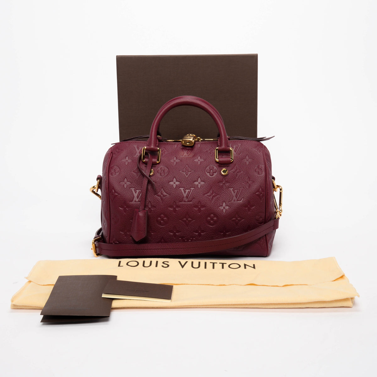 Louis Vuitton Aurore Monogram Empreinte Speedy Bandouliere 25