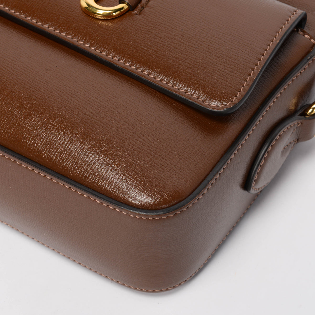 Gucci Brown Leather Horsebit 1955 Small Camera Bag