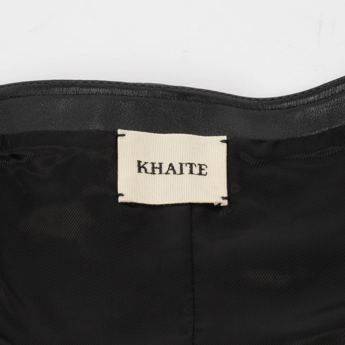 Khaite Black Lambskin Ira Bustier Top US 4