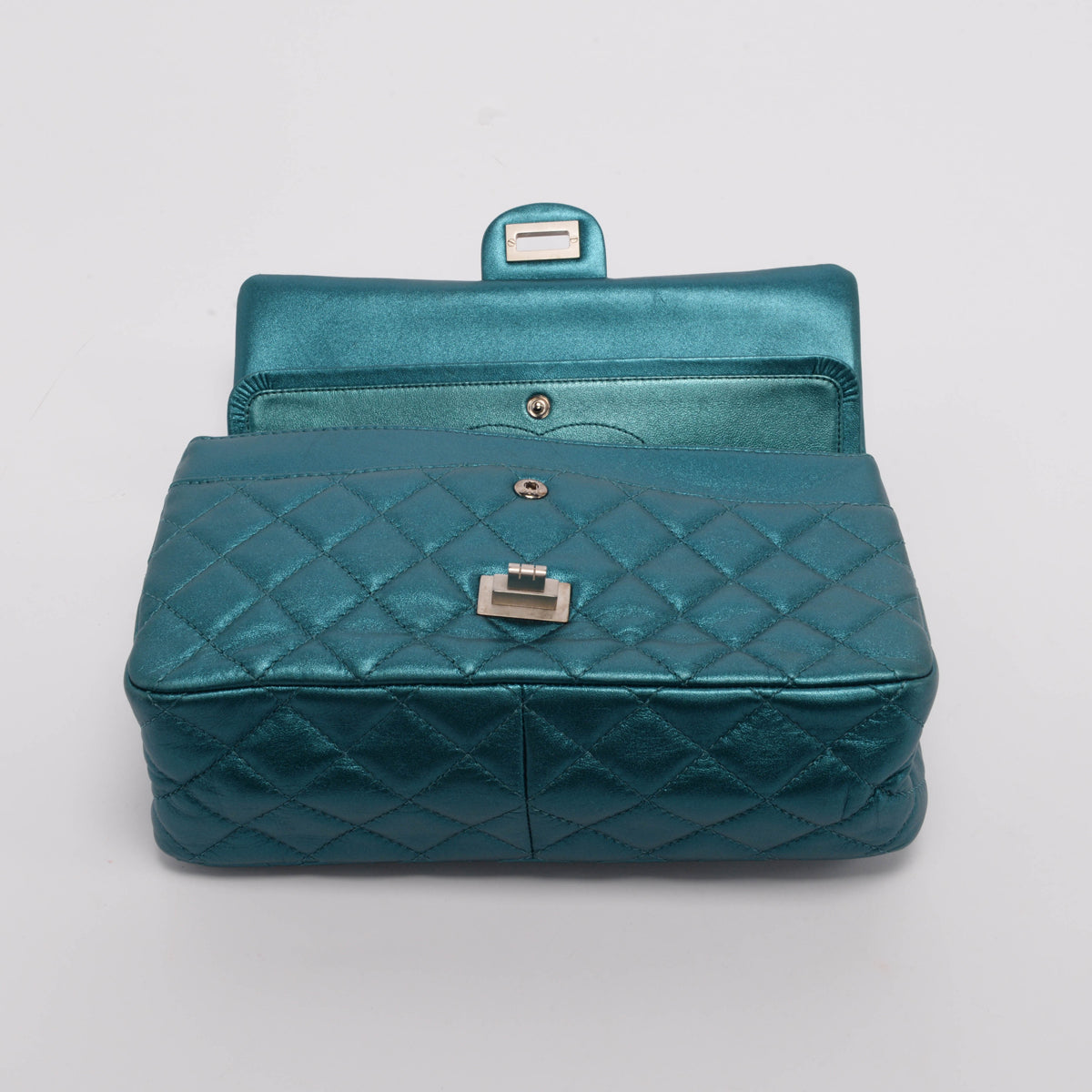 Chanel Teal Metallic Calfskin 2.55 Reissue 226 Flap Bag