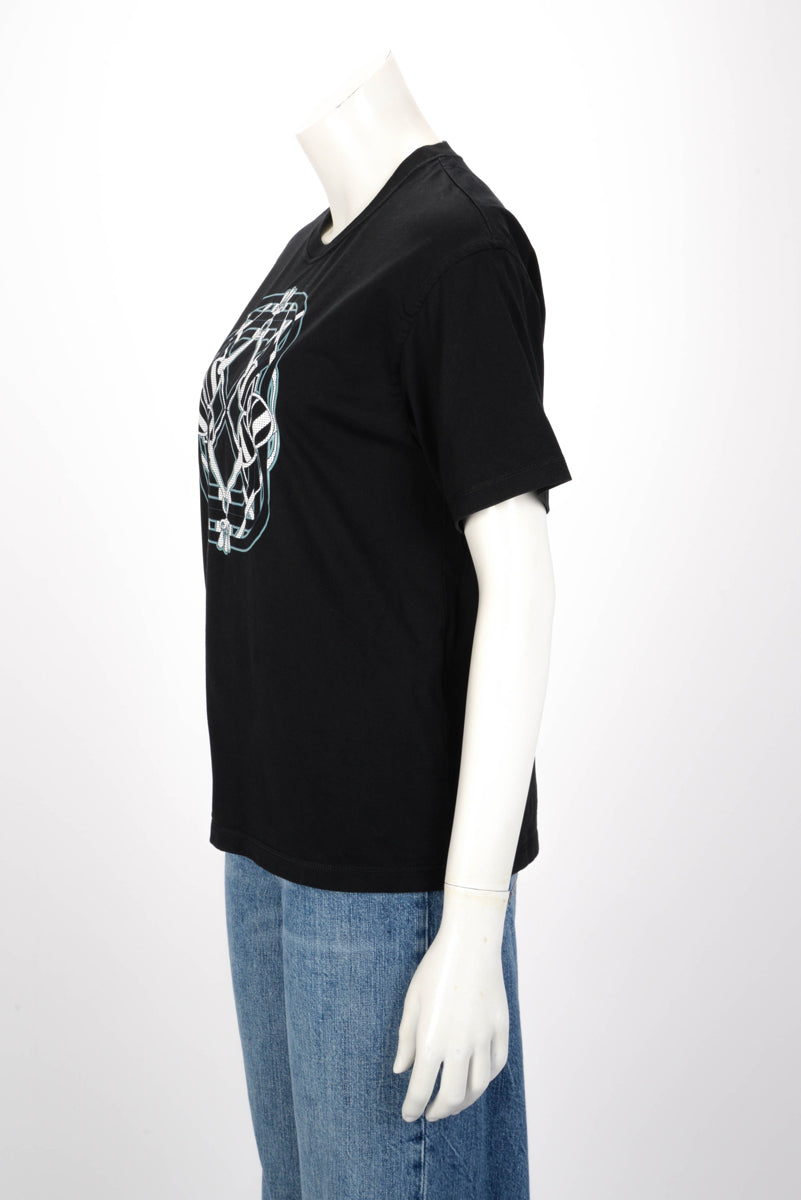 Hermes Black Cotton Mors a Jouets T-Shirt FR 38