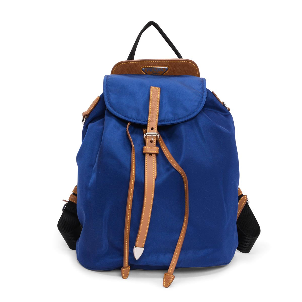 Prada Bluette Nylon Saffiano Small Backpack