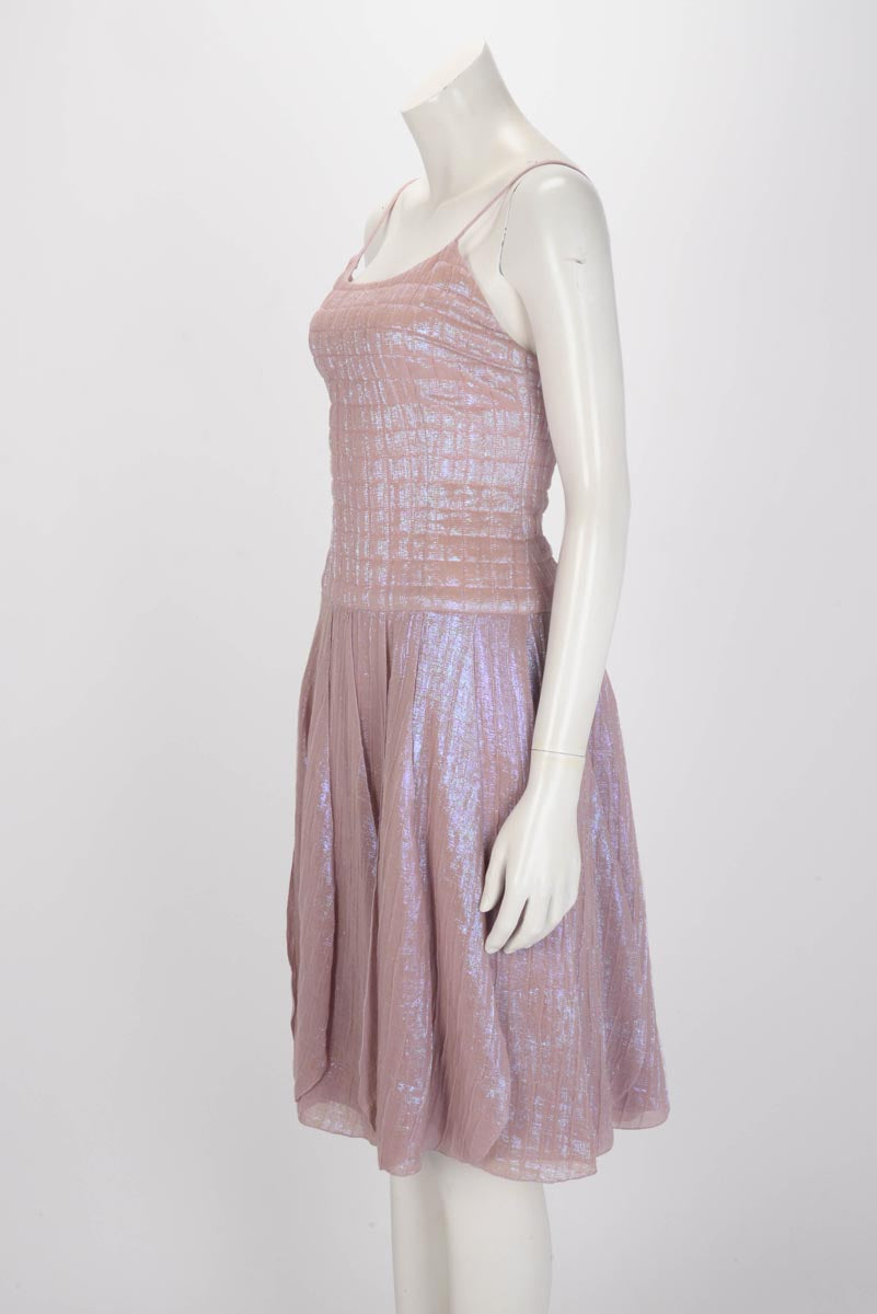 Chanel Pink Iridescent Petal Skirt Dress