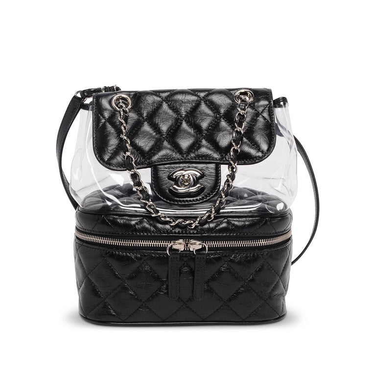 Chanel Black Quilted Calfskin Aquarium Backpack