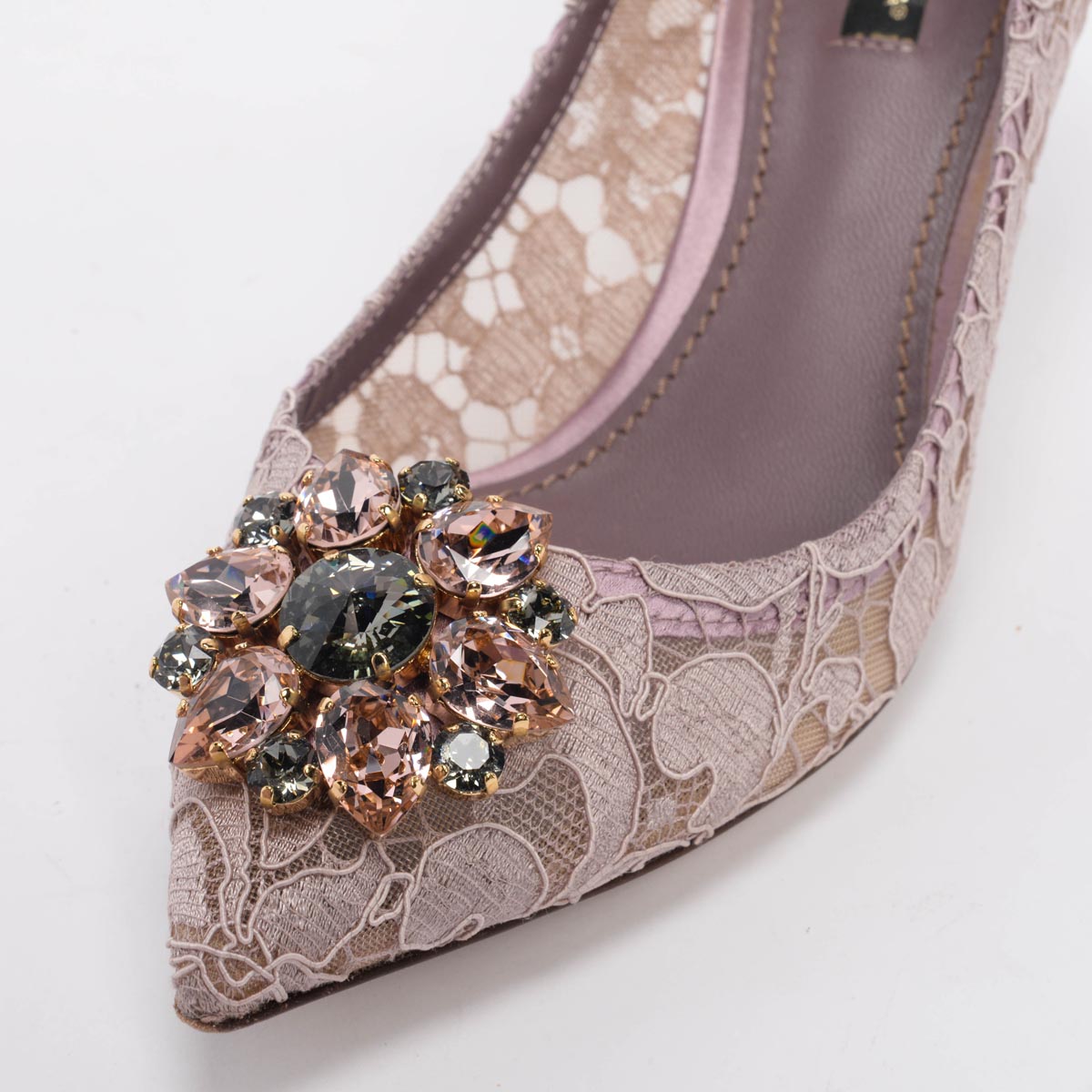 Dolce & Gabbana Blush Lace Bellucci Pumps 39
