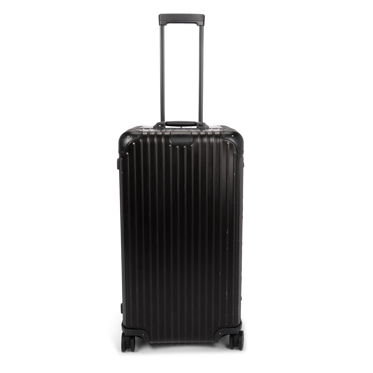 Rimowa Black Aluminium Trunk Plus Rolling Luggage