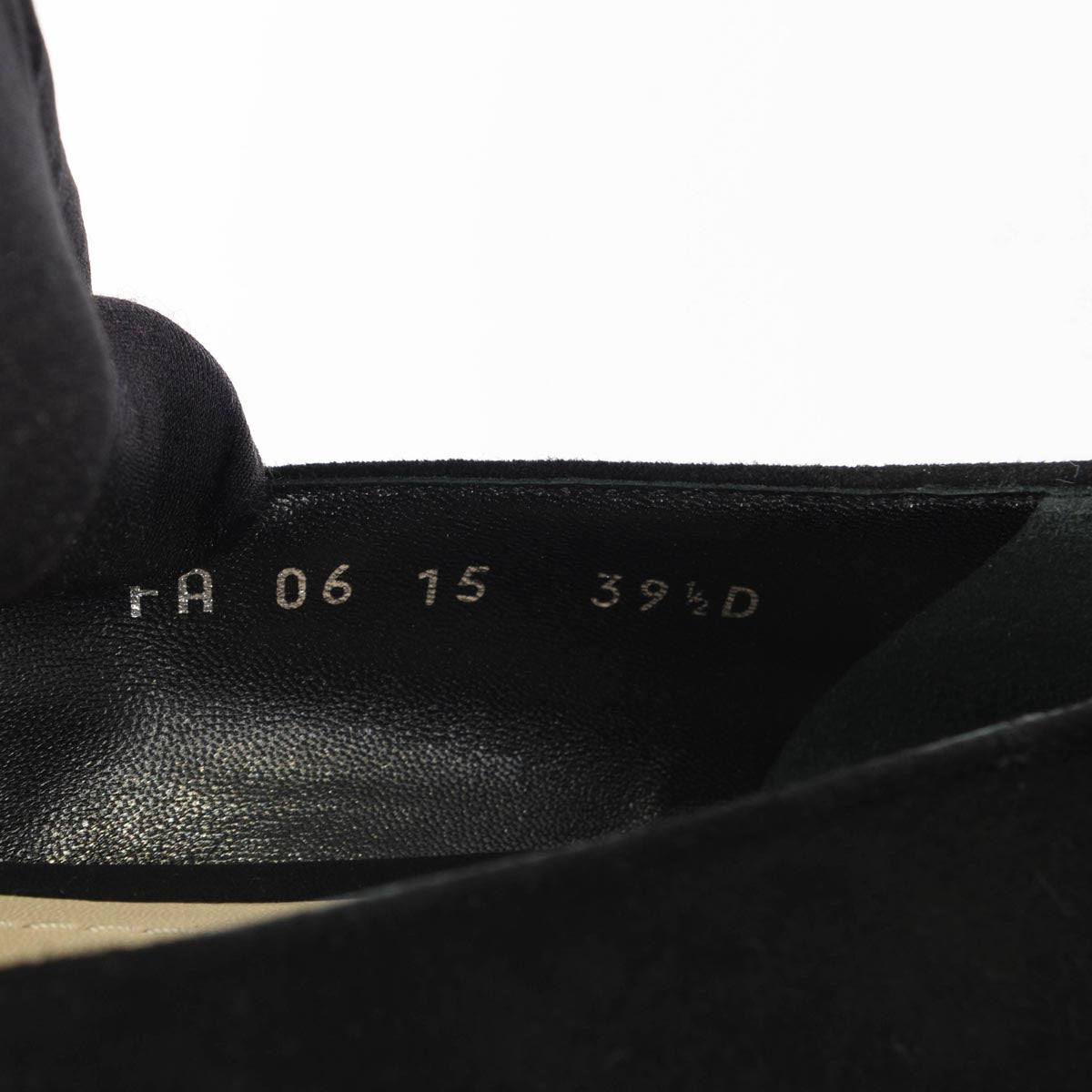 Dior Black Suede Rosette Flats 39.5
