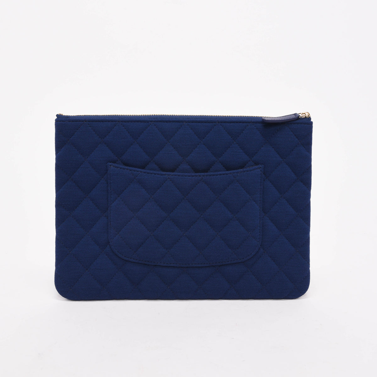 Chanel Cobalt Quilted Jersey Medium O-Case