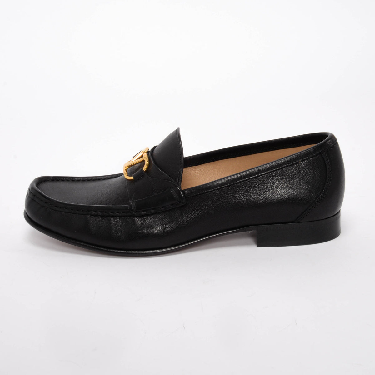Valentino Black Buffalo VLogo Signature Penny Loafers 41