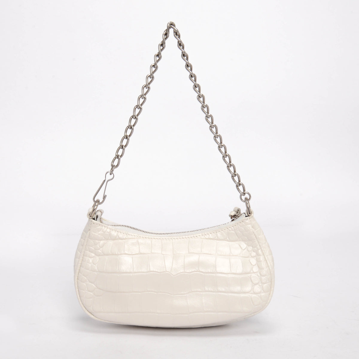 Balenciaga White Croc Embossed Le Cagole Mini Bag