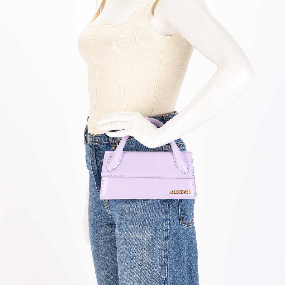 Jacquemus Lilac Calfskin Le Chiquito Long Bag