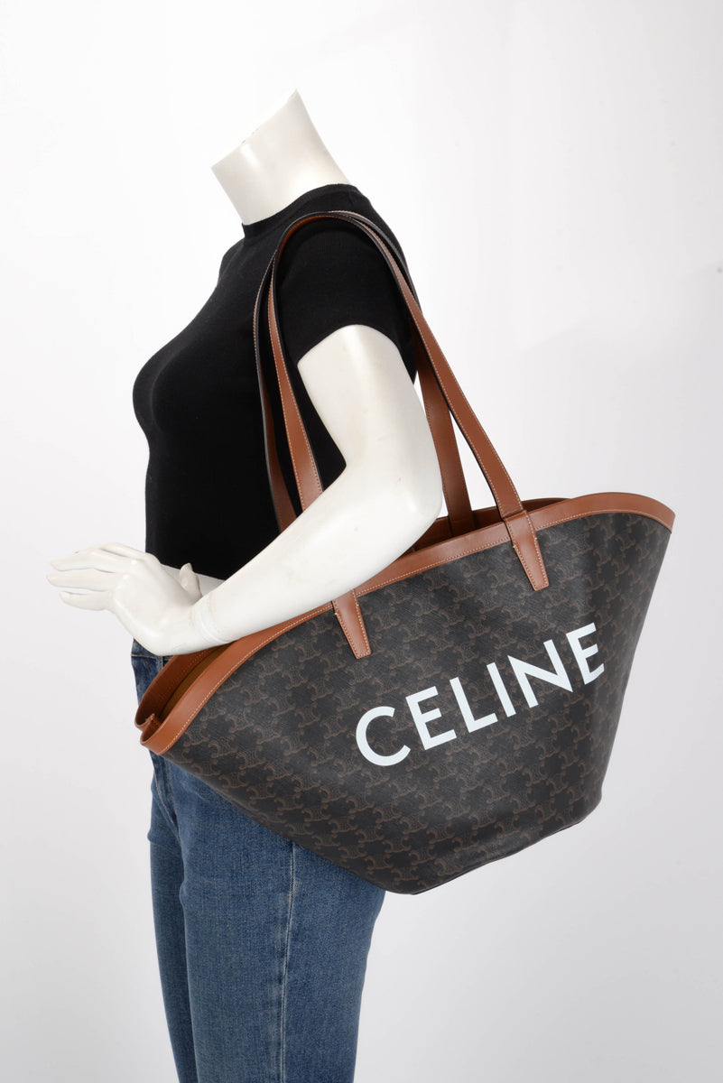 Celine Tan Triomphe Canvas Medium Couffin Tote