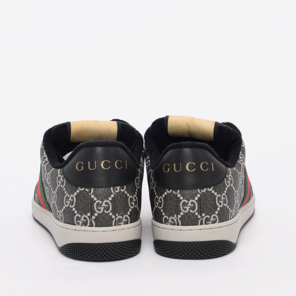Gucci Black GG Supreme Screener Sneakers 41.5