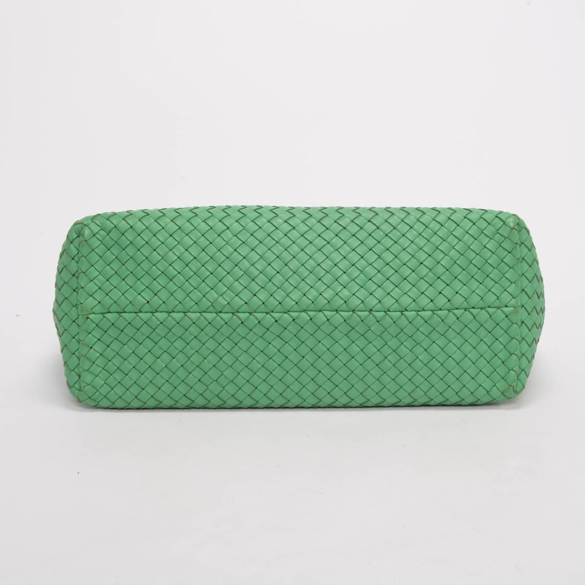 Bottega Veneta Trefle Green Intrecciato Medium Cabat Tote